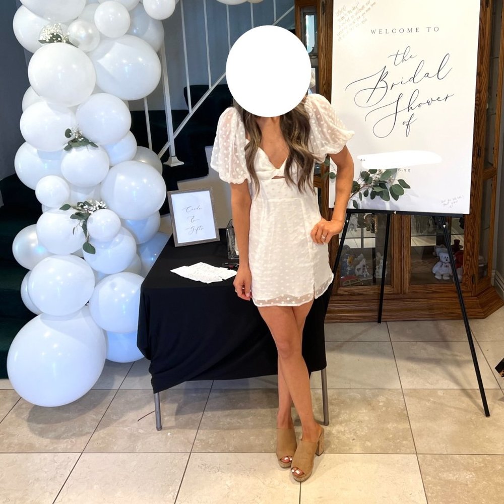 PUFF SLEEVE WHITE DRESS